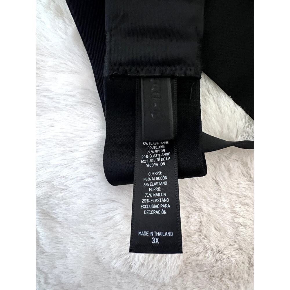 SKIMS Cotton Rib Triangle Bralette 3X Onyx Black Comfy Chic - Picture 6 of 6